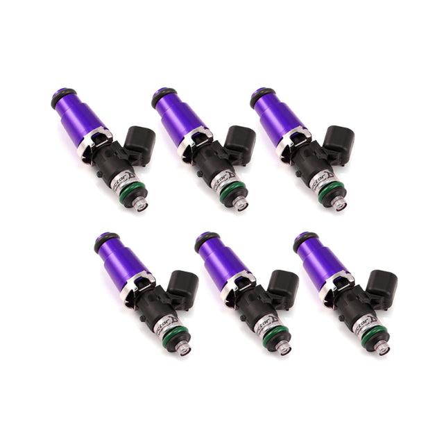 Injector Dynamics 1340cc Injectors - 60mm Length - 14mm Purple Top - 14mm Lower O-Ring (Set of 6) Injector Dynamics Fuel Injector Sets - 6Cyl  AXOPROS