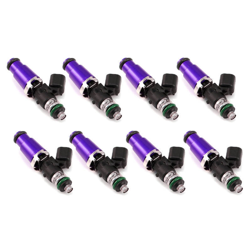 Injector Dynamics 1340cc Injectors - 60mm Length - 14mm Purple Top - 14mm Lower O-Ring (Set of 8) Injector Dynamics Fuel Injector Sets - 8Cyl  AXOPROS