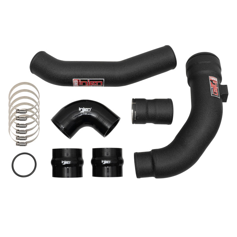 Injen 17-22 Ford F250/F/350/F-450/F-550 V8-6.7L Turbo Diesel Wrinkle Black Intercooler Piping Kit Injen Intercooler Pipe Kits  AXOPROS
