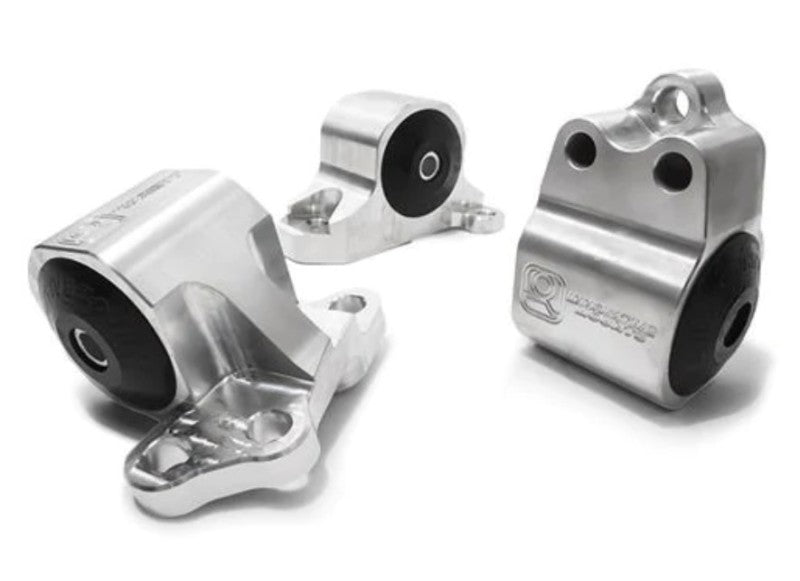 Innovative 92-95 Civic B/D Series Silver Aluminum Mounts Solid Bushings (3 Bolt) Innovative Mounts Engine Mounts  AXOPROS