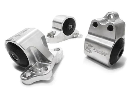 Innovative 92-95 Civic B/D Series Silver Aluminum Mounts Solid Bushings (3 Bolt) Innovative Mounts Engine Mounts  AXOPROS