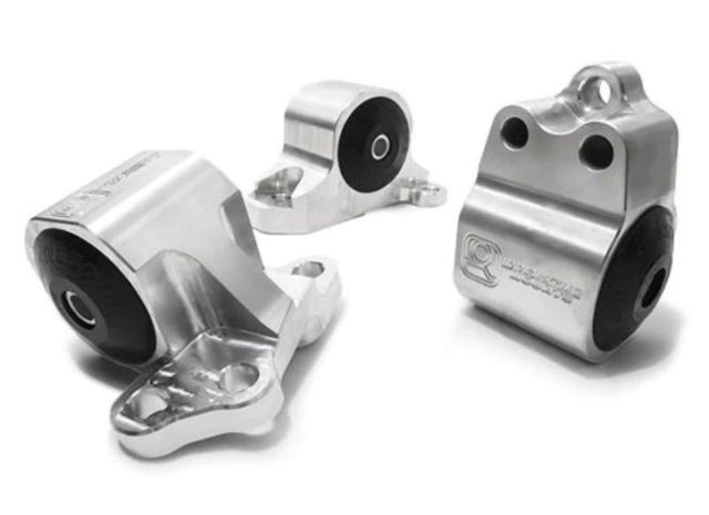 Innovative 92-95 Civic B/D Series Silver Aluminum Mounts Solid Bushings (3 Bolt) Innovative Mounts Engine Mounts  AXOPROS