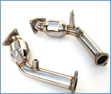 Invidia 09+ Nissan 370Z / Infiniti G37 60mm High Flow Cat w/ Bracket Invidia Connecting Pipes  AXOPROS