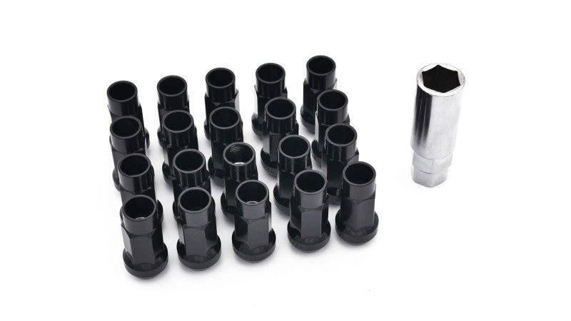 ISR Performance Steel 50mm Open Ended Lug Nuts M12x1.25 - Black ISR Performance Lug Nuts  AXOPROS
