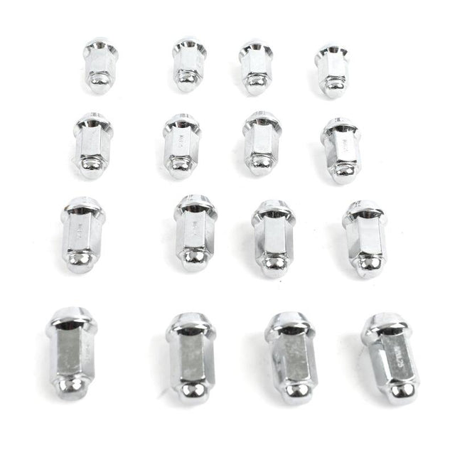 ITP Lug Nuts (Box) - 10mm Taper / 14mm Head - Chrome ITP Lug Nuts  AXOPROS