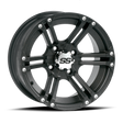 ITP SS 212 12x7 / 4x110 BP / 5+2 Offset Black Wheel ITP Wheels - Cast  AXOPROS