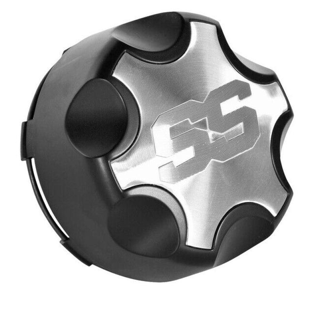 ITP SS Center Cap - 4x110 - Black & Machined ITP Wheel Center Caps  AXOPROS