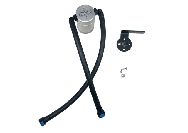 J&L 19-25 Chevrolet Silverado/GMC Sierra 1500 5.3L V8 Driver Side Oil Separator 3.0 - Clear Anodized J&L Oil Separators  AXOPROS