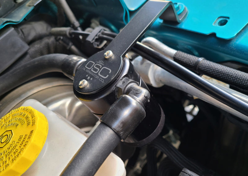 J&L 20-24 Jeep Wrangler 2.0L Driver Side Oil Separator 3.0 - Black Anodized J&L Oil Separators  AXOPROS