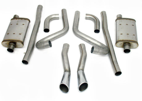 JBA 65-66 Ford Mustang 260-428 409SS Dual Through Rear Valance Header Back Exhaust JBA Header Back  AXOPROS