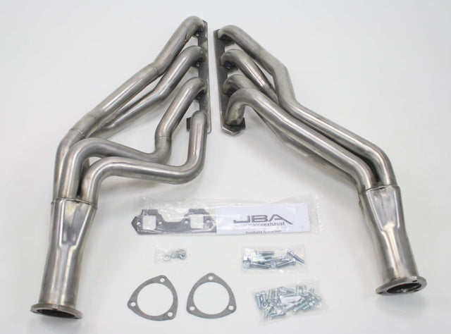 JBA 65-73 Ford Mustang 260-302 SBF 4 Speed C4/C6/AOD 1-3/4in Primary Raw 409SS Long Tube Header JBA Headers & Manifolds  AXOPROS