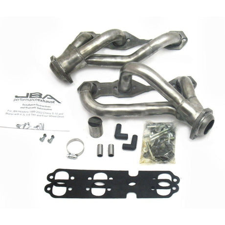 JBA 88-95 & 02-03 GM S-Truck 4.3L V6 4WD 1-1/2in Primary Raw 409SS Cat4Ward Header JBA Headers & Manifolds  AXOPROS