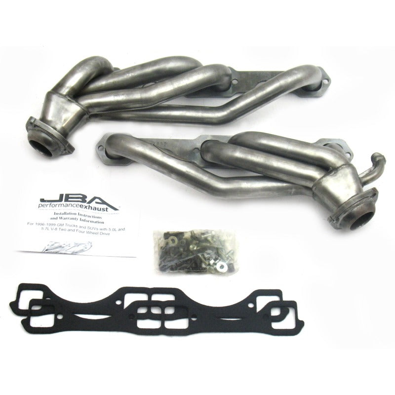 JBA 96-00 GM Truck 5.0L/5.7L SBC w/o A.I.R. 1-1/2in Primary Raw 409SS Cat4Ward Header JBA Headers & Manifolds  AXOPROS