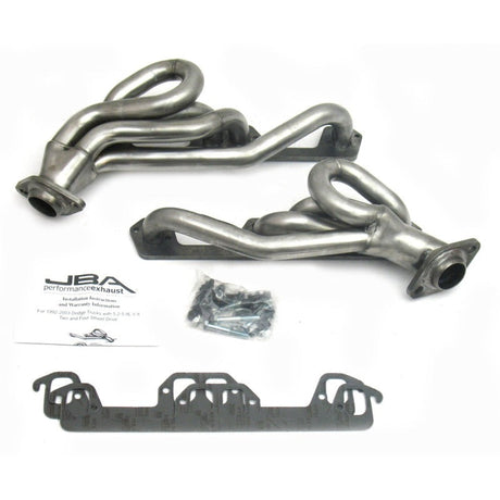 JBA 96-03 Dodge Truck 5.2L/5.9L Magnum 1-1/2in Primary Raw 409SS Cat4Ward Header JBA Headers & Manifolds  AXOPROS