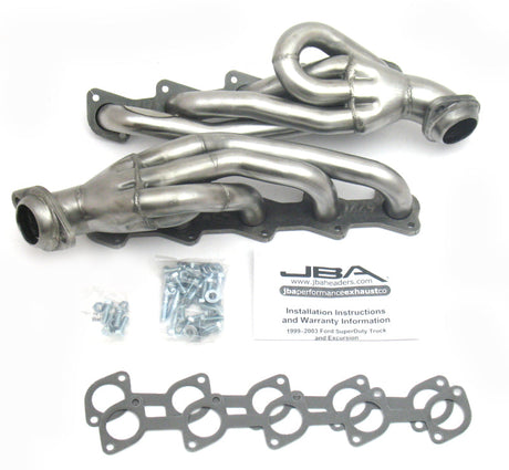 JBA 99-04 Ford Truck 6.8L 2V V10 w/o EGR 1-1/2in Primary Raw 409SS Cat4Ward Header JBA Headers & Manifolds  AXOPROS