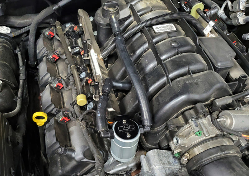 J&L 05-23 Dodge Charger 5.7L Hemi Passenger Side Oil Separator 3.0 - Clear Anodized J&L Oil Separators  AXOPROS