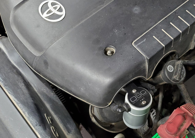 J&L 05-24 Toyota 4Runner 4.0L Driver Side Oil Separator 3.0 - Clear Anodized J&L Oil Separators  AXOPROS