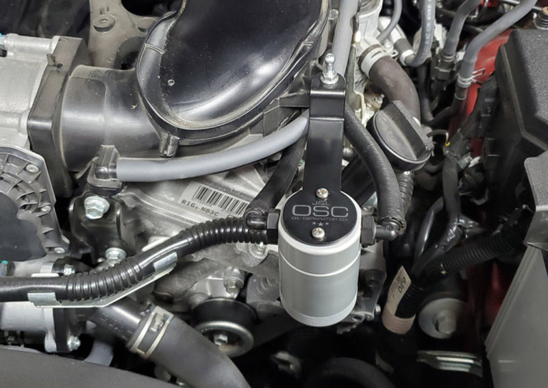 J&L 05-24 Toyota 4Runner 4.0L Driver Side Oil Separator 3.0 - Clear Anodized J&L Oil Separators  AXOPROS