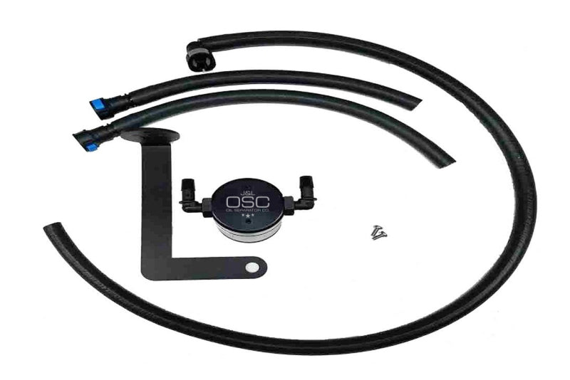J&L 10-15 Chevrolet Camaro LS3 6.2L Passenger Side Oil Separator 3.0 - Black Anodized J&L Oil Separators  AXOPROS