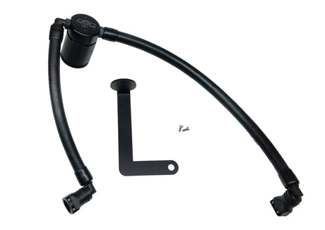 J&L 10-19 Ford Flex EcoBoost V6 Passenger Side Oil Separator 3.0 - Black Anodized J&L Oil Separators  AXOPROS