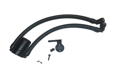 J&L 11-14 Ford F-150/Ford F-150 Raptor 6.2L Passenger Side Oil Separator 3.0 - Black Anodized J&L Oil Separators  AXOPROS