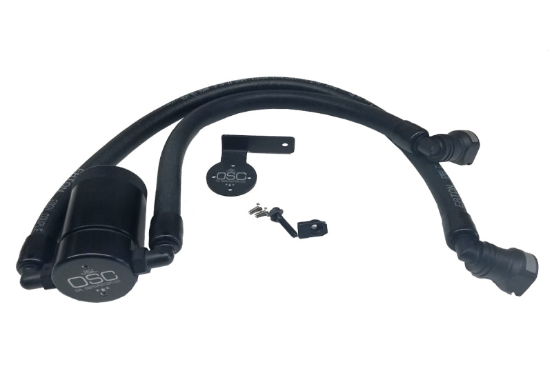 J&L 11-17 Ford F-150 5.0L / 11-14 Ford F-150 6.2L Driver Side Oil Separator 3.0- Black Anodized J&L Oil Separators  AXOPROS