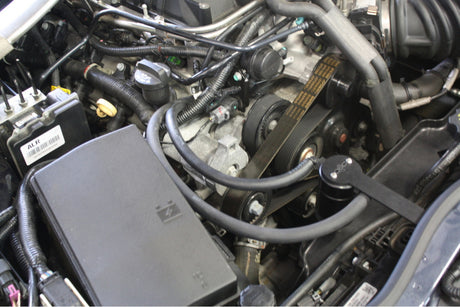 J&L 12-15 Chevrolet Camaro ZL1 6.2L Passenger Side Oil Separator 3.0 - Black Anodized J&L Oil Separators  AXOPROS