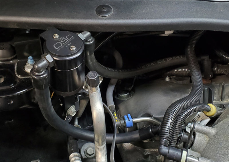 J&L 13-19 Ford Explorer Sport EcoBoost V6 Passenger Side Oil Separator 3.0 - Black Anodized J&L Oil Separators  AXOPROS