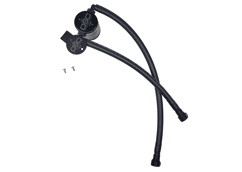 J&L 14-19 Chevrolet Corvette LT1 6.2L Driver Side Oil Separator 3.0 - Black Anodized J&L Oil Separators  AXOPROS