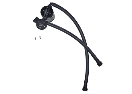 J&L 14-19 Chevrolet Corvette LT1 6.2L Driver Side Oil Separator 3.0 - Black Anodized J&L Oil Separators  AXOPROS