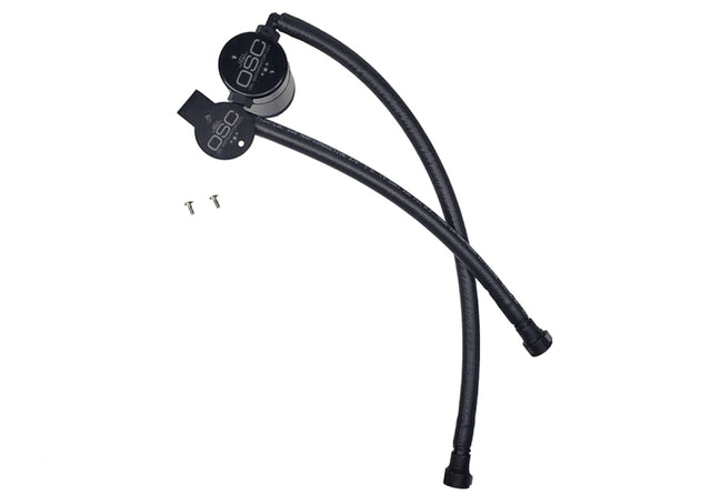 J&L 14-19 Chevrolet Corvette LT1 6.2L Driver Side Oil Separator 3.0 - Black Anodized J&L Oil Separators  AXOPROS