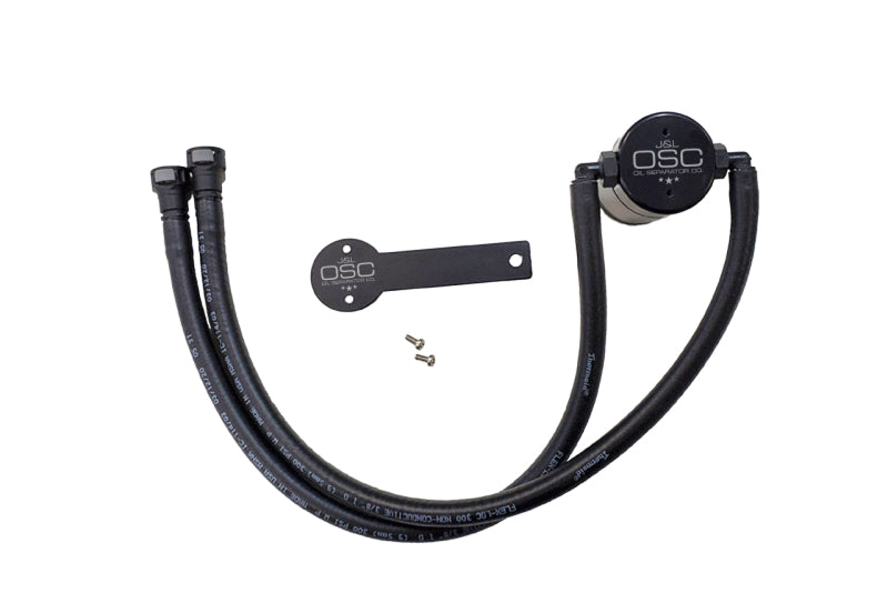 J&L 16-24 Chevrolet Camaro LT1 6.2L Driver Side Oil Separator 3.0 - Black Anodized J&L Oil Separators  AXOPROS