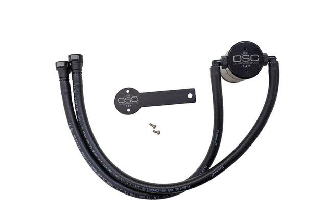 J&L 16-24 Chevrolet Camaro LT1 6.2L Driver Side Oil Separator 3.0 - Black Anodized J&L Oil Separators  AXOPROS