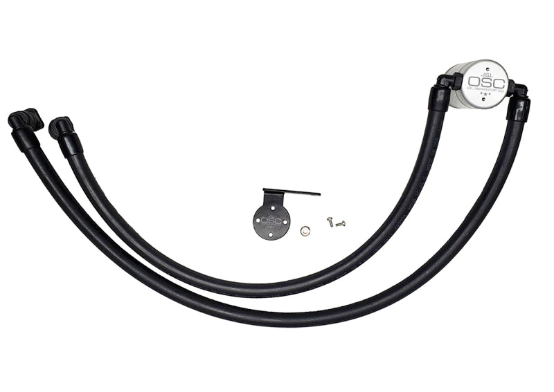 J&L 17-22 Ford F-250 6.2L/7.3L Passenger Side Oil Separator 3.0 - Clear Anodized J&L Oil Separators  AXOPROS