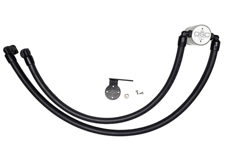 J&L 17-22 Ford F-250 6.2L/7.3L Passenger Side Oil Separator 3.0 - Clear Anodized J&L Oil Separators  AXOPROS
