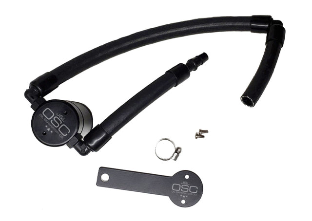 J&L 18-22 Kia Stinger GT 3.3TT Passenger Side Oil Separator 3.0 - Black Anodized J&L Oil Separators  AXOPROS