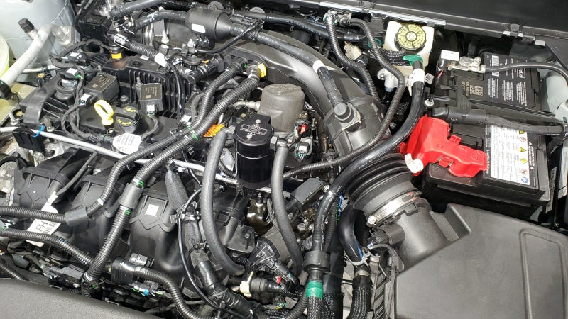 J&L 19-24 Ford/Lincoln SUV & Trucks w 2.0 EcoBoost Driver Side Oil Separator 3.0 - Black Ano J&L Oil Separators  AXOPROS