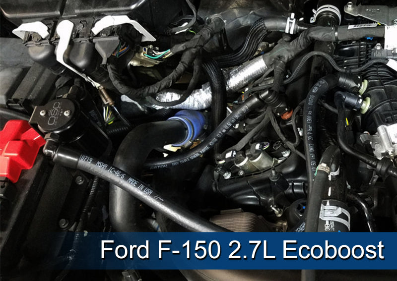 J&L 2011-2025 Ford F-150 2.7L/3.5L/5.0L Passenger Side Oil Separator 3.0 - Black Anodized J&L Oil Separators  AXOPROS