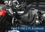 J&L 2011-2025 Ford F-150 2.7L/3.5L/5.0L Passenger Side Oil Separator 3.0 - Clear Anodized J&L Oil Separators  AXOPROS