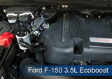 J&L 2011-2025 Ford F-150 2.7L/3.5L/5.0L Passenger Side Oil Separator 3.0 - Clear Anodized J&L Oil Separators  AXOPROS