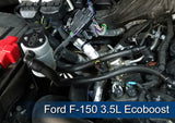 J&L 2011-2025 Ford F-150 2.7L/3.5L/5.0L Passenger Side Oil Separator 3.0 - Clear Anodized J&L Oil Separators  AXOPROS