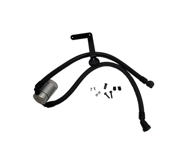 J&L 2011-2025 Ford F-150 2.7L/3.5L/5.0L Passenger Side Oil Separator 3.0 - Clear Anodized J&L Oil Separators  AXOPROS