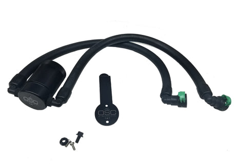 J&L 2015-2023 Ford Mustang EcoBoost Driver Side Oil Separator 3.0 - Black Anodized J&L Oil Separators  AXOPROS