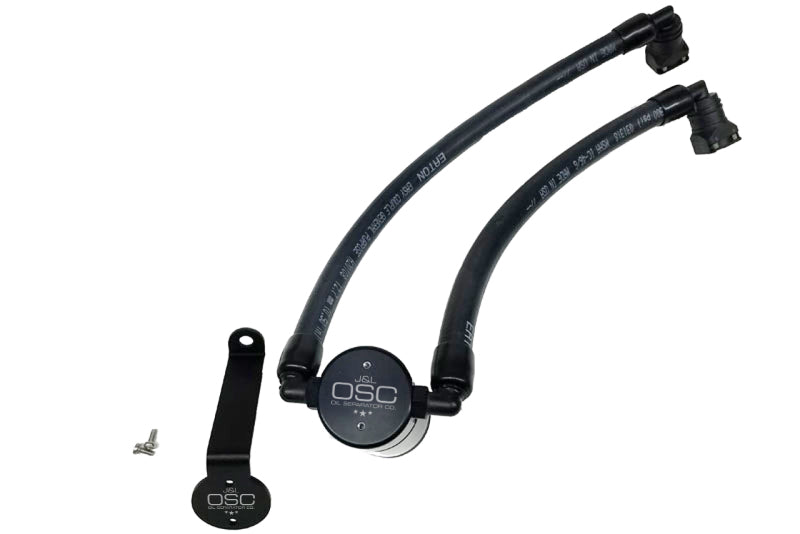 J&L 2015-2024 Ford Edge Sport/ST Passenger Side Oil Separator 3.0 - Black Anodized J&L Oil Separators  AXOPROS