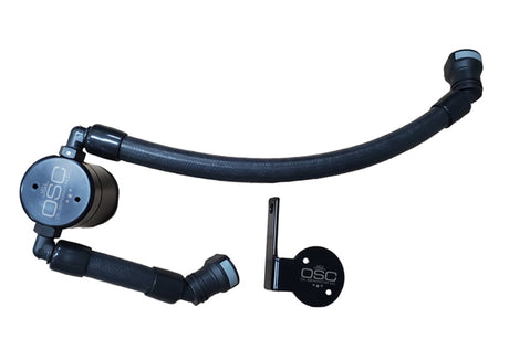 J&L 2020-2022 Ford Mustang GT500 Passenger Side Oil Separator 3.0 - Black Anodized J&L Oil Separators  AXOPROS
