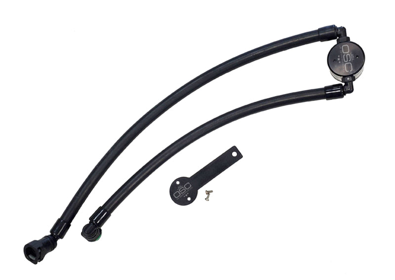 J&L 2021-2024 Ram TRX 6.2L Supercharged Passenger Side Oil Separator 3.0 - Black Anodized J&L Oil Separators  AXOPROS
