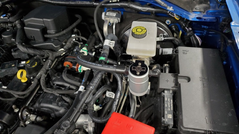 J&L 2021.5-2024 Ford Bronco 2.3L EcoBoost Oil Separator 3.0 Passenger Side - Clear Anodized J&L Oil Separators  AXOPROS