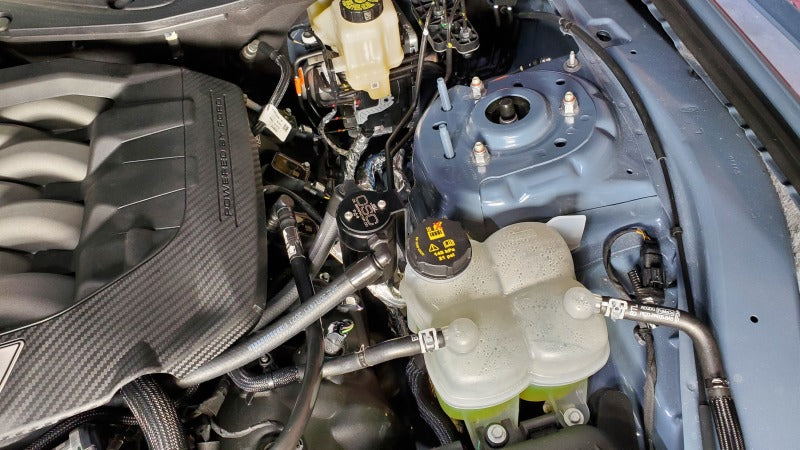J&L 2024-2025 Ford Mustang 5.0L Oil Separator 3.0 PCV Side - Black Anodized J&L Oil Separators  AXOPROS