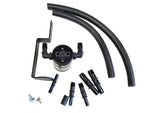 J&L 99-04 Ford Mustang GT Passenger Side Oil Separator 3.0 - Black Anodized J&L Oil Separators  AXOPROS