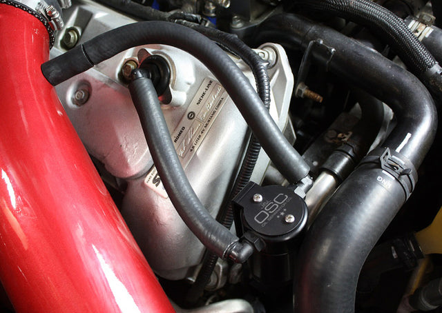 J&L 99-04 Ford Mustang SVT Cobra Passenger Side Oil Separator 3.0 - Black Anodized J&L Oil Separators  AXOPROS